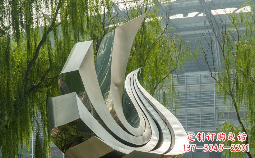 常州不锈钢抽象鸽子景观雕塑