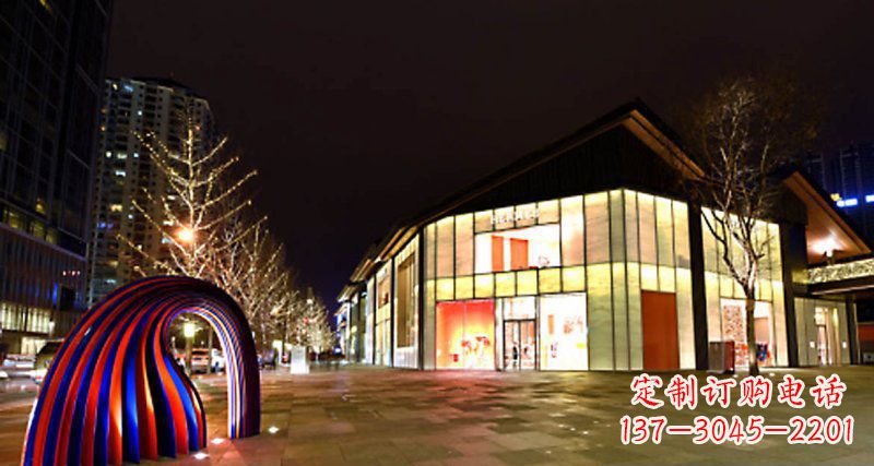 常州不锈钢拱门雕塑——点缀街边景观
