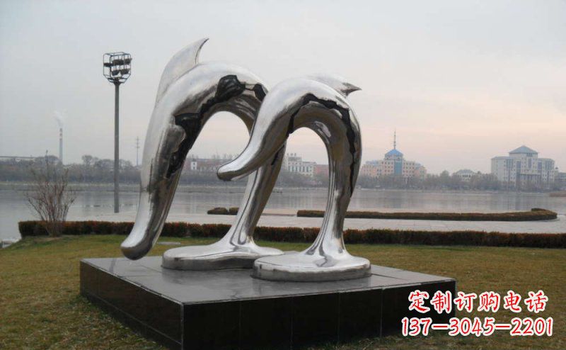 常州精致的不锈钢海豚雕塑