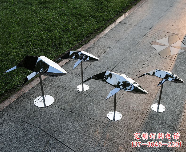 常州不锈钢海豚雕塑精致的海洋之美