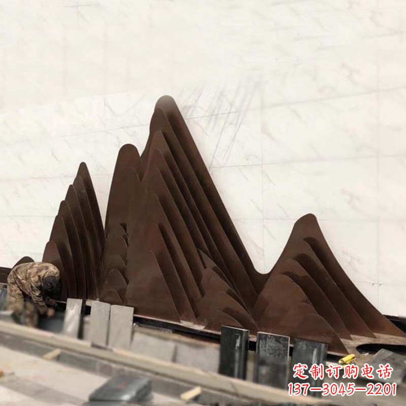 常州精美不锈钢假山雕塑
