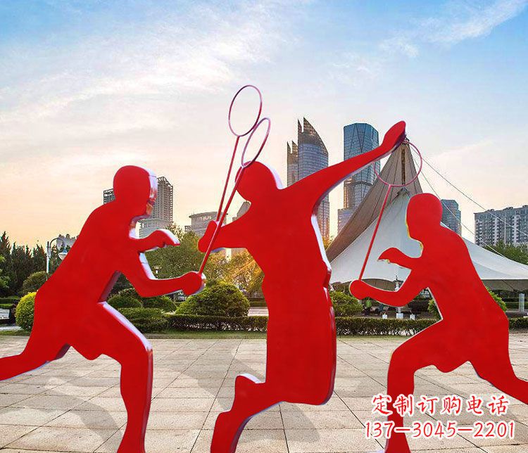 常州羽毛球雕塑以不锈钢为原料的精美艺术品