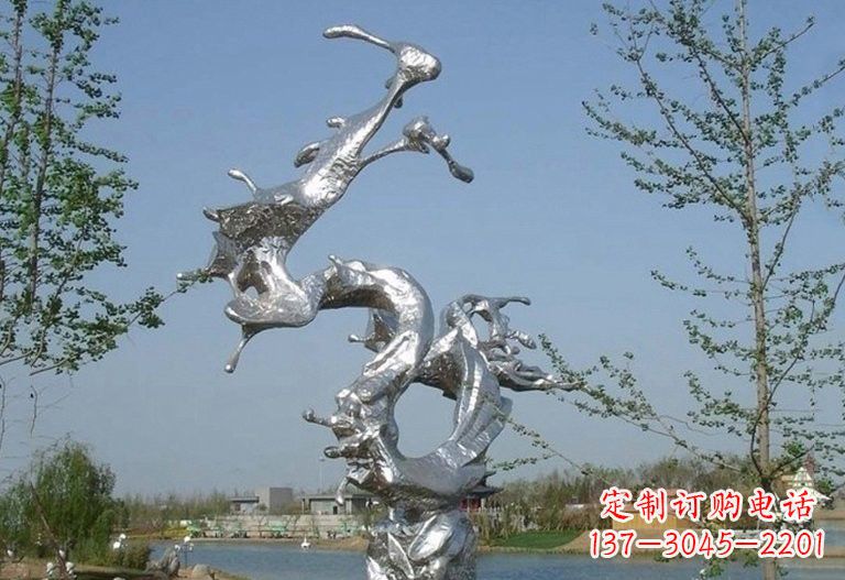 常州不锈钢蛟龙出海雕塑