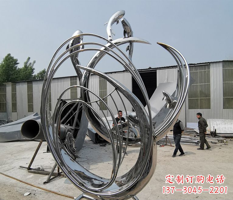 常州精美不锈钢跃龙门雕塑