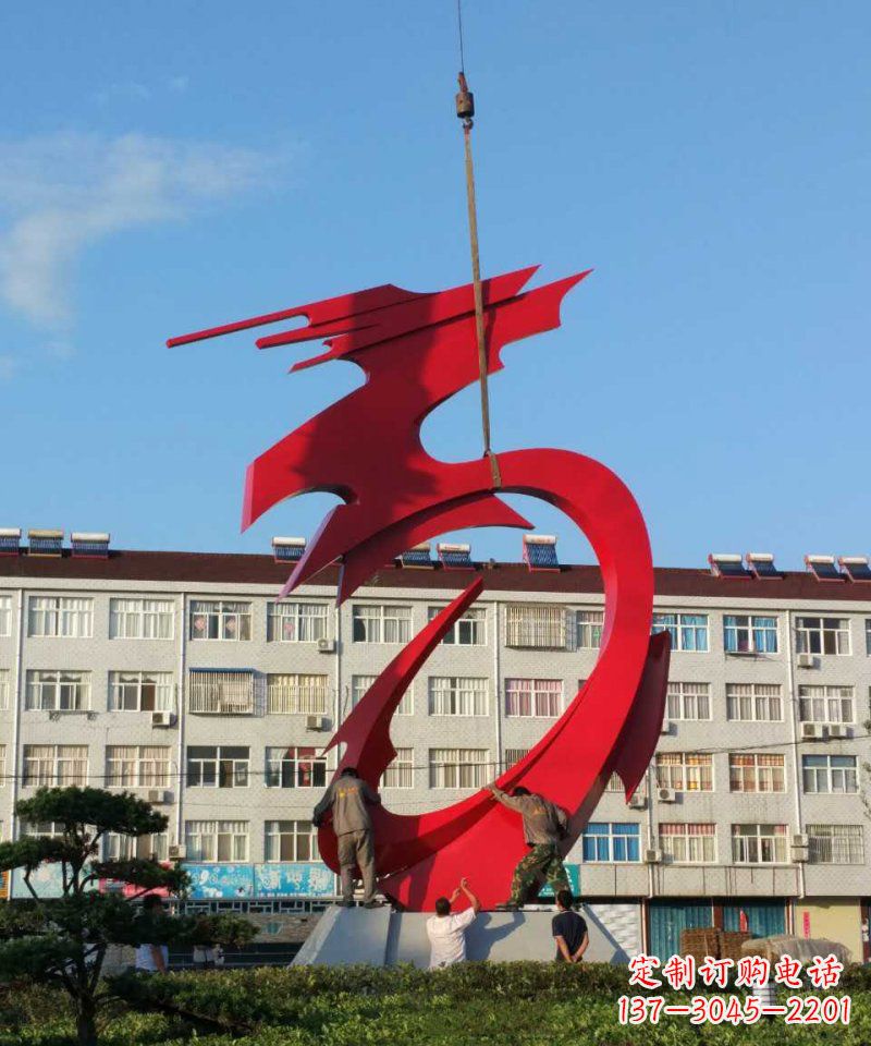 常州不锈钢龙雕塑展现龙城市景观之美