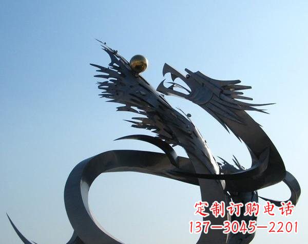 常州不锈钢龙雕塑精美雕刻,灵动灵气