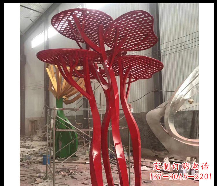 常州不锈钢蘑菇景观雕塑