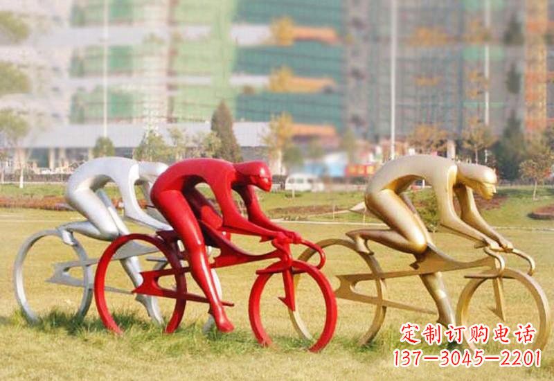 常州不锈钢自行车雕塑