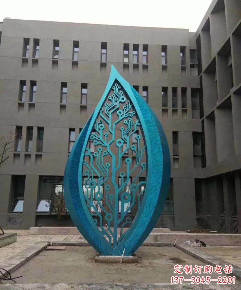 常州不锈钢树叶雕塑精美的艺术品