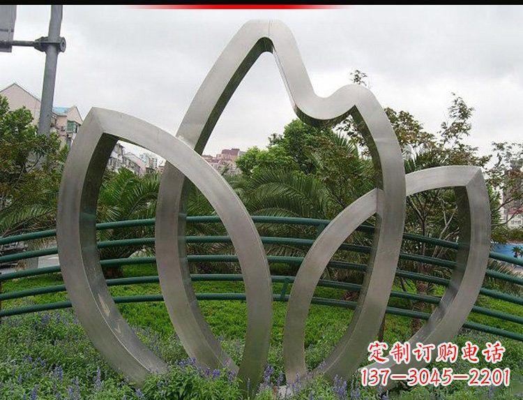 常州不锈钢抽象树叶雕塑2