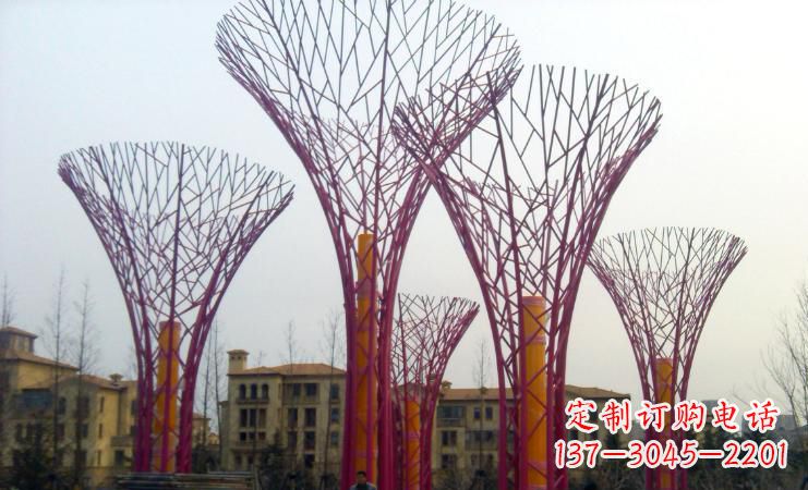 常州不锈钢树枝雕塑——点缀城市景观