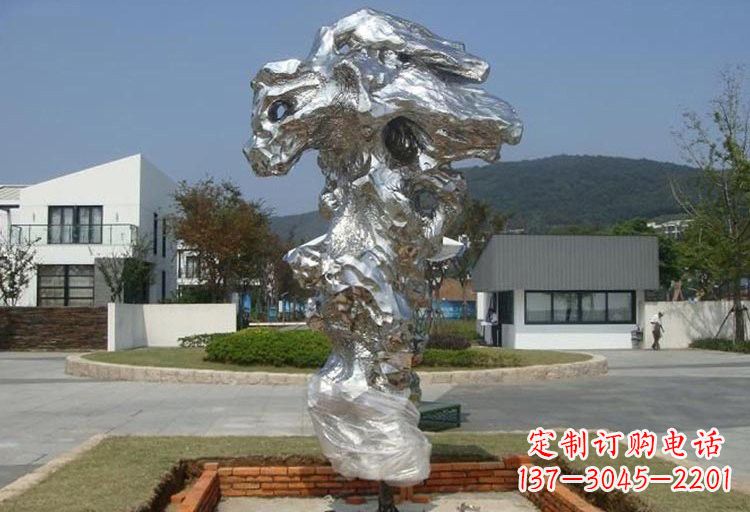 常州不锈钢抽象太湖石雕塑