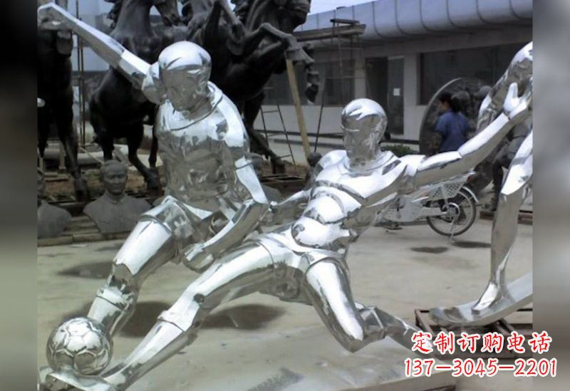 常州足球不锈钢抽象雕塑