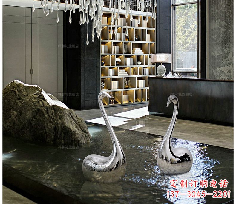 常州精致的不锈钢天鹅雕塑