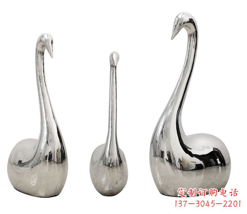 常州精美不锈钢天鹅雕塑