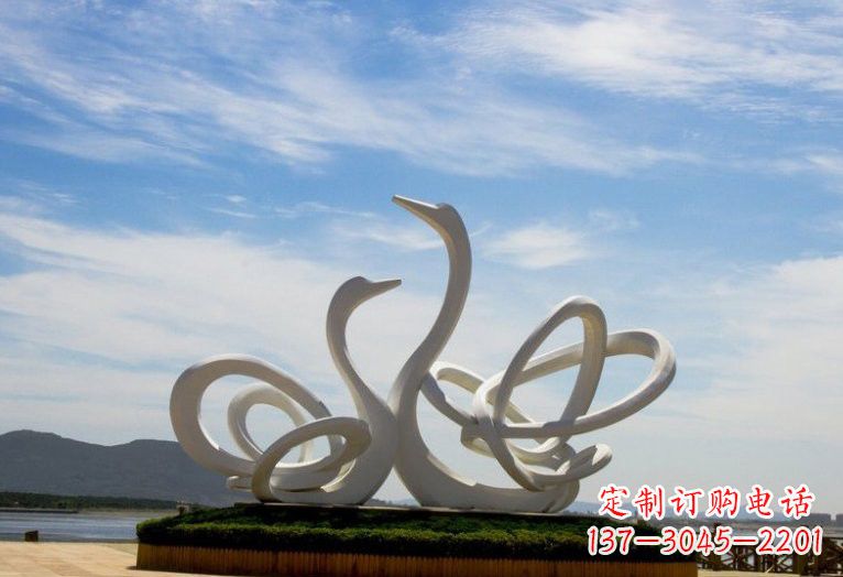 常州不锈钢制天鹅雕塑
