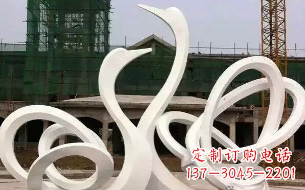 常州不锈钢天鹅雕塑美丽而优雅