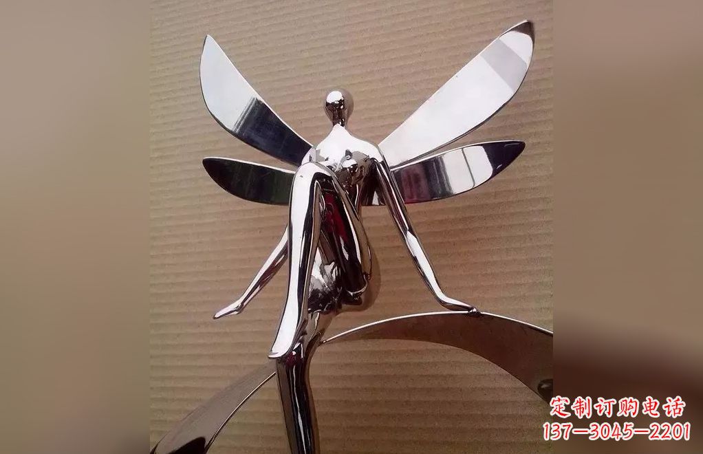 常州不锈钢天使雕塑