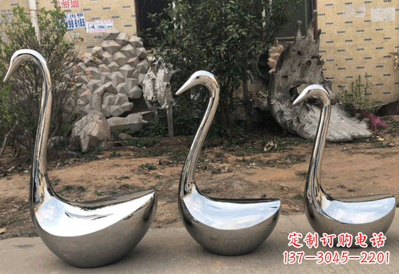 常州不锈钢制作的天鹅雕塑
