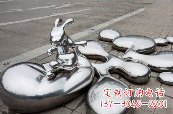 常州不锈钢兔子雕塑