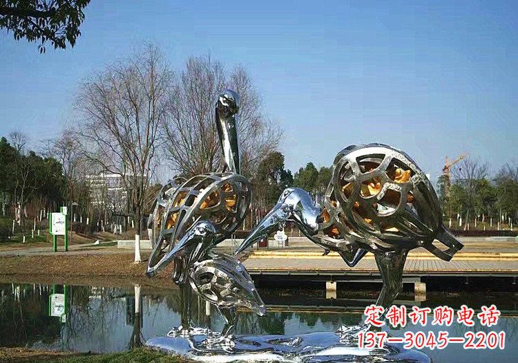 常州不锈钢抽象仙鹤雕塑222