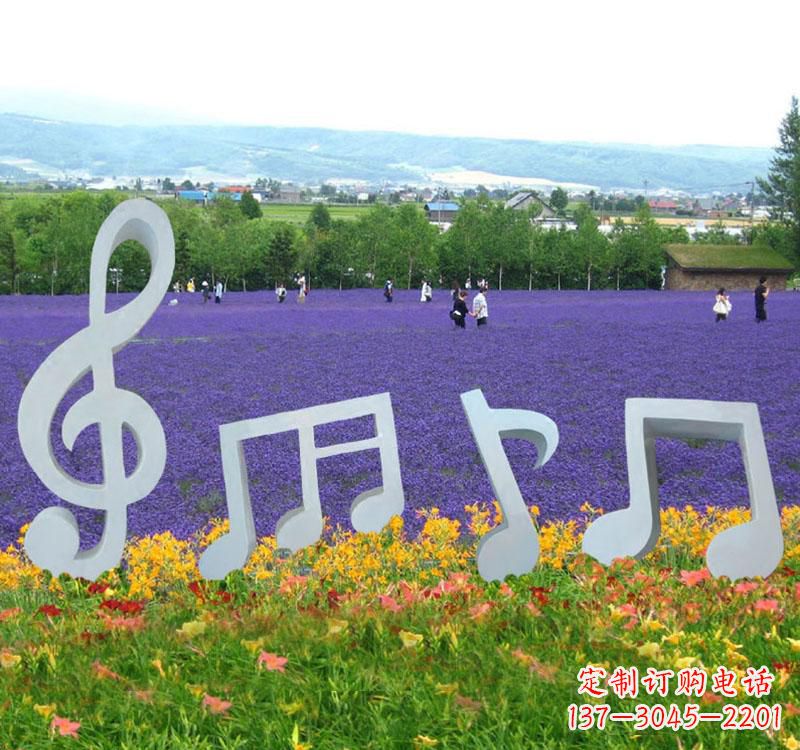 常州精美不锈钢音符雕塑