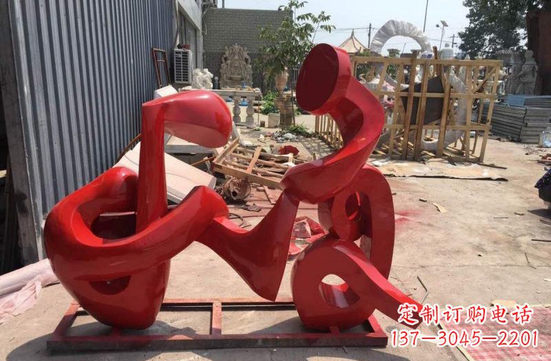 常州不锈钢音符雕塑传递美丽的音乐