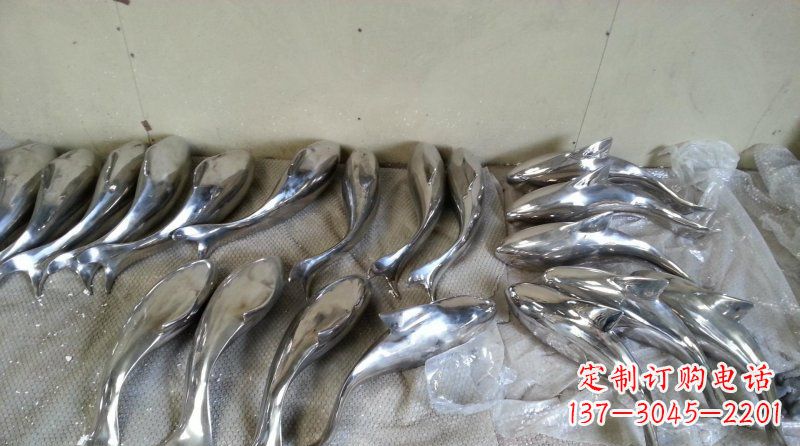 常州不锈钢抽象鱼动物雕塑