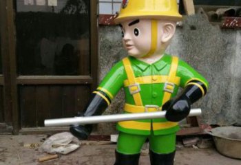 常州玻璃钢消防员雕塑——让爱与勇气永恒