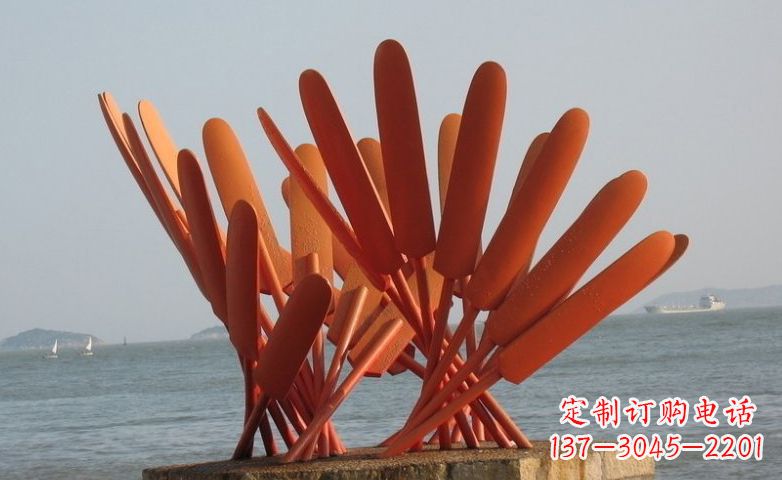 常州不锈钢船桨海边景观雕塑