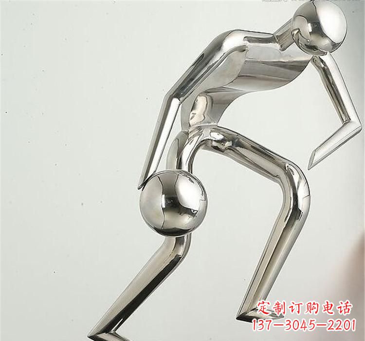 常州不锈钢保龄球雕塑——抽象人形美学之精华