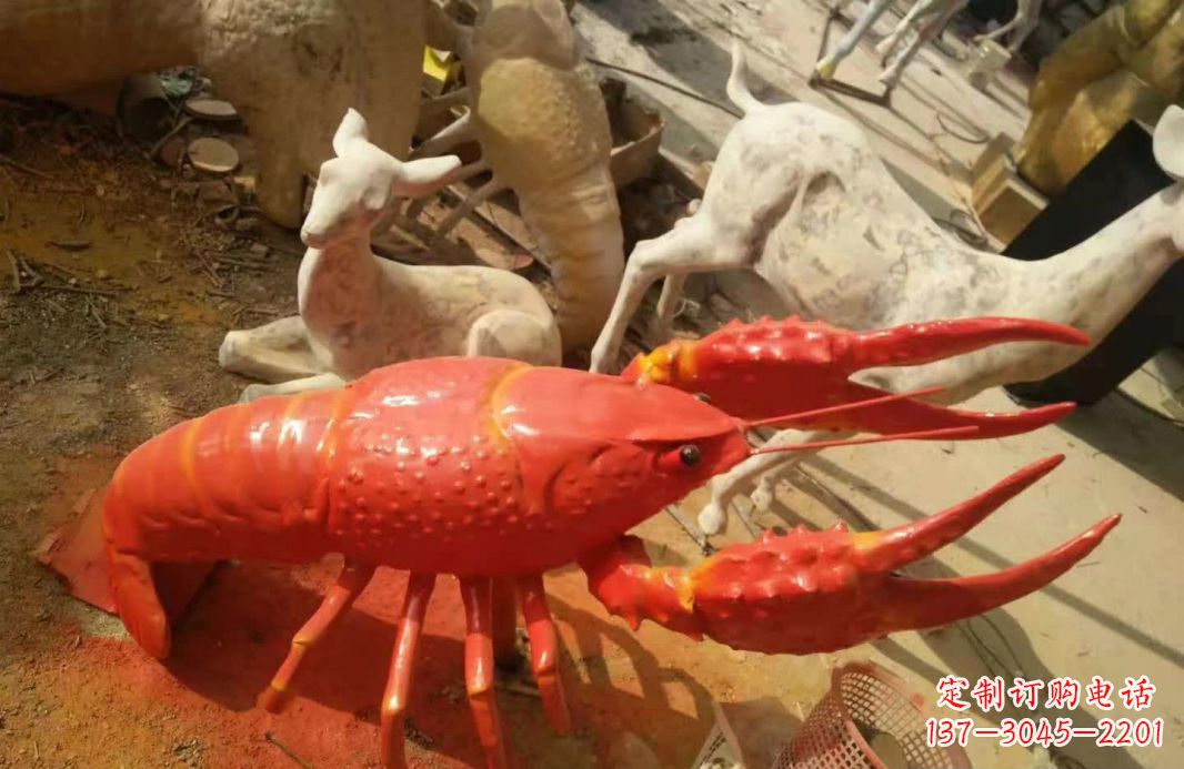 常州不锈钢大龙虾雕塑象征着力量与美丽