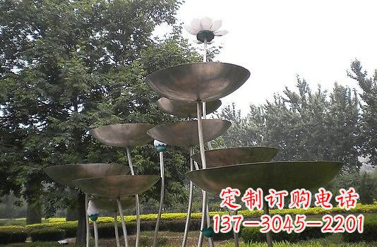 常州不锈钢大型荷叶雕塑