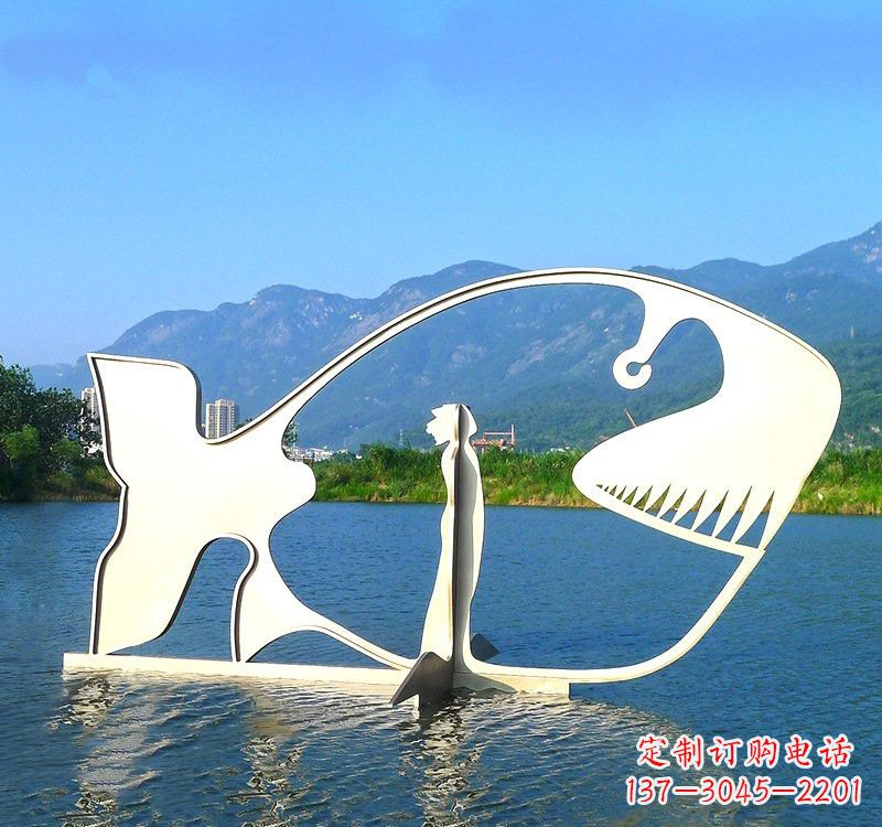 常州精美的不锈钢大型鲸鱼雕塑