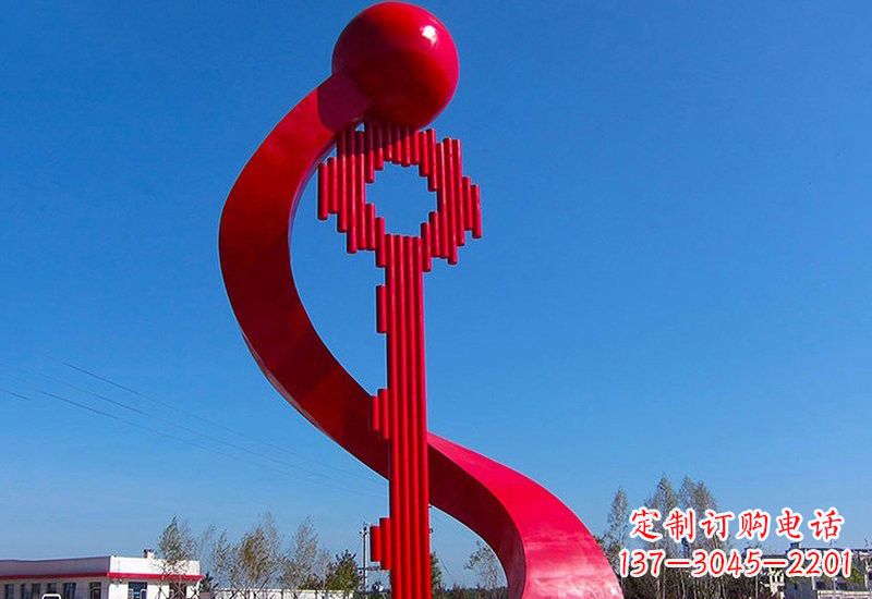 常州不锈钢大型抽象钥匙雕塑