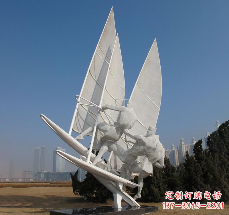 常州不锈钢大型帆船雕塑海洋精神的象征