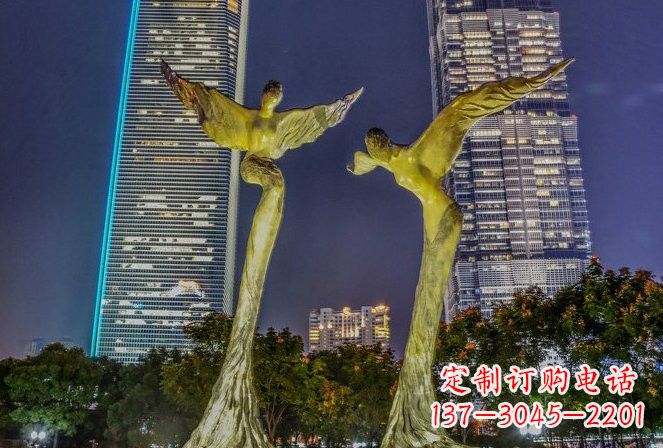 常州不锈钢大型天使雕塑
