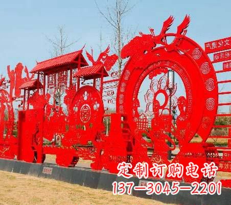 常州不锈钢党旗雕塑——缅怀先烈、继续前进
