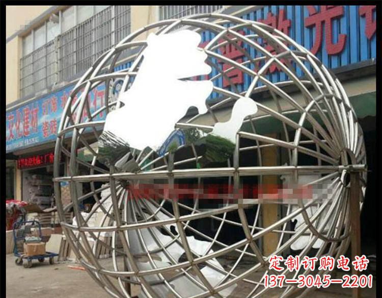 常州不锈钢地球公园景观雕塑 (2)