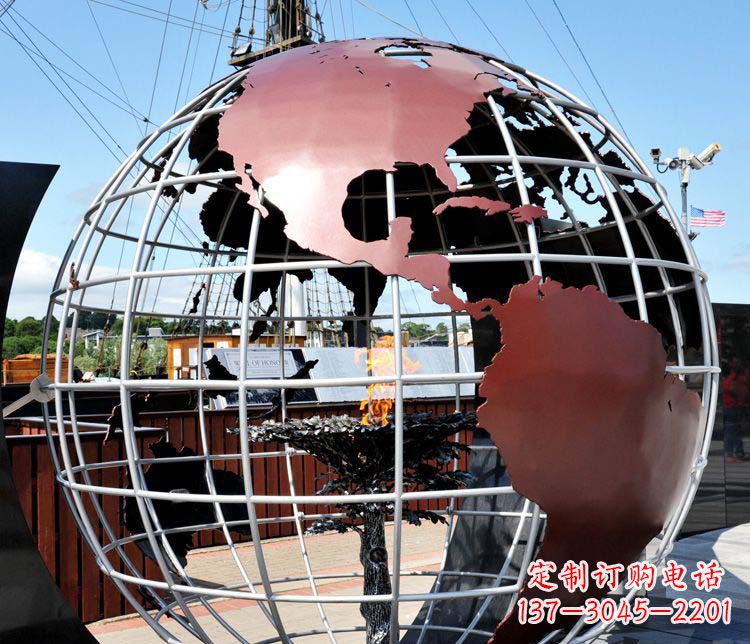 常州不锈钢地球仪雕塑精美的艺术品