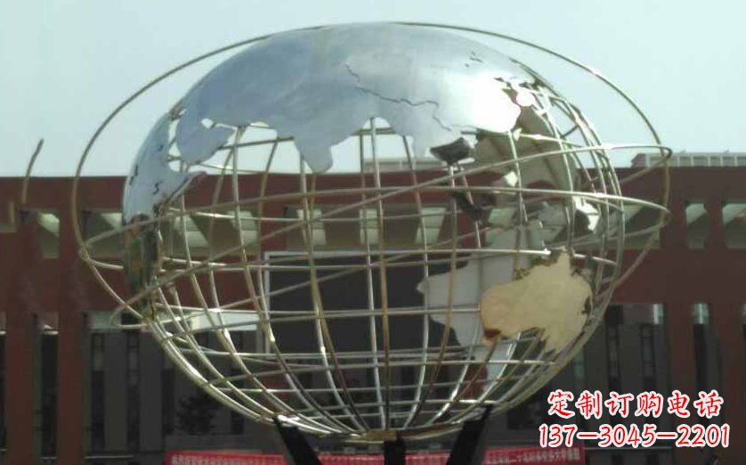 常州不锈钢地球仪雕塑象征地球的美丽