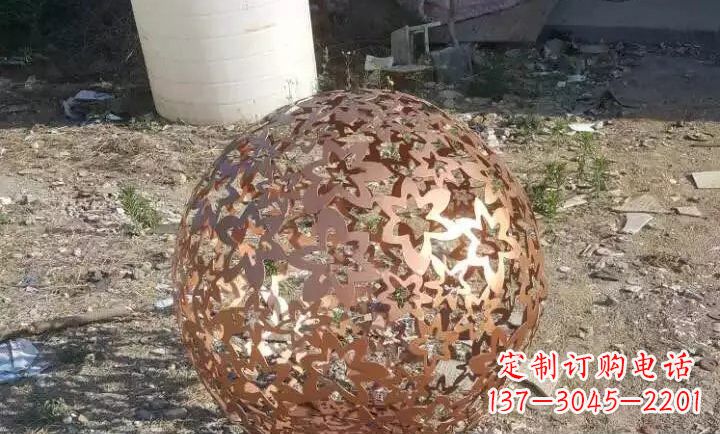 常州不锈钢地球仪花球雕塑