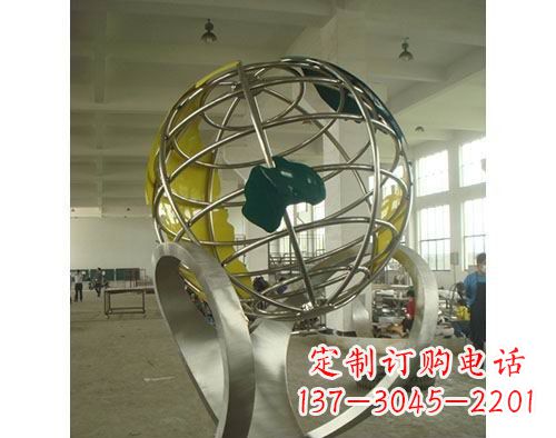 常州不锈钢地球仪雕塑以艺术美化景观
