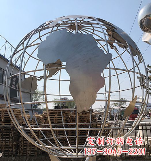 常州不锈钢地球仪景观雕塑1