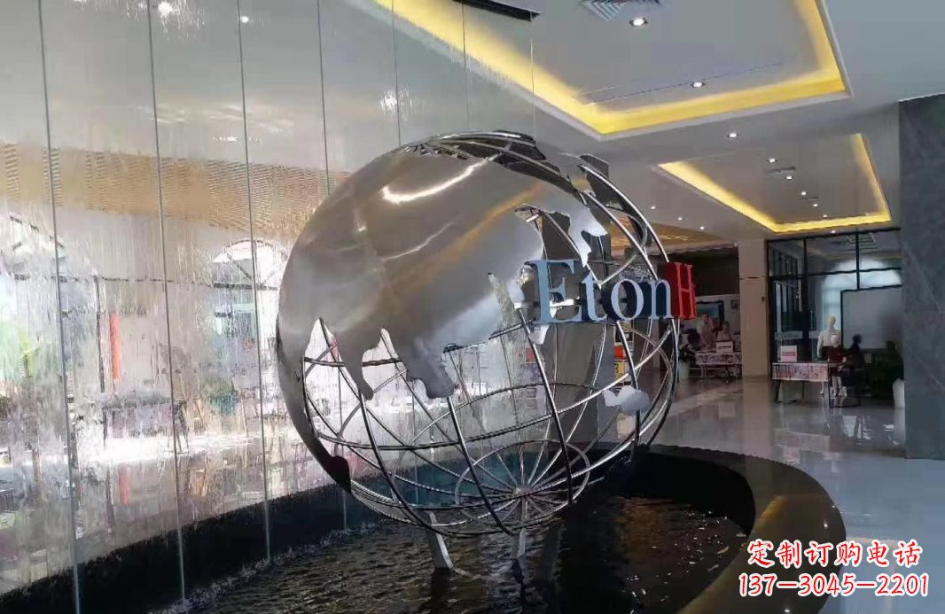 常州大地见证——不锈钢地球仪喷泉雕塑