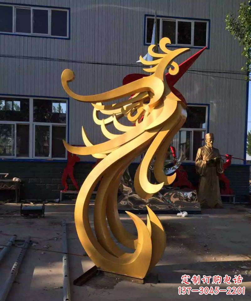 常州不锈钢雕刻凤凰雕塑