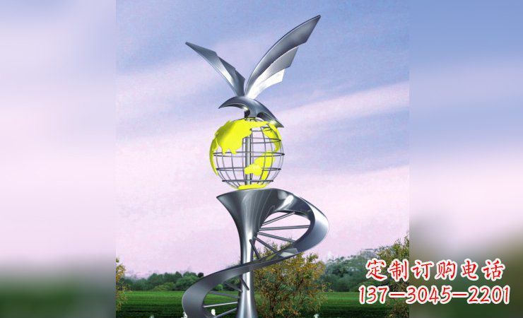 常州雄鹰展翅,不锈钢雕塑飞翔