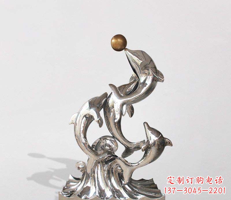 常州不锈钢海豚雕塑精美的艺术杰作