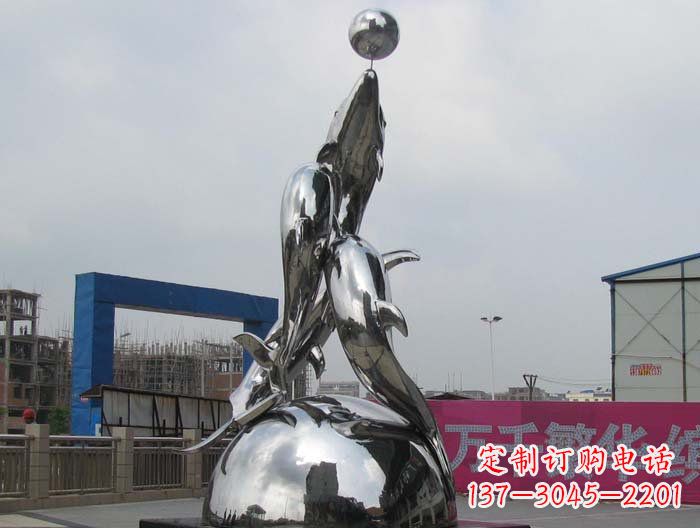 常州海豚雕塑精美细腻的艺术品