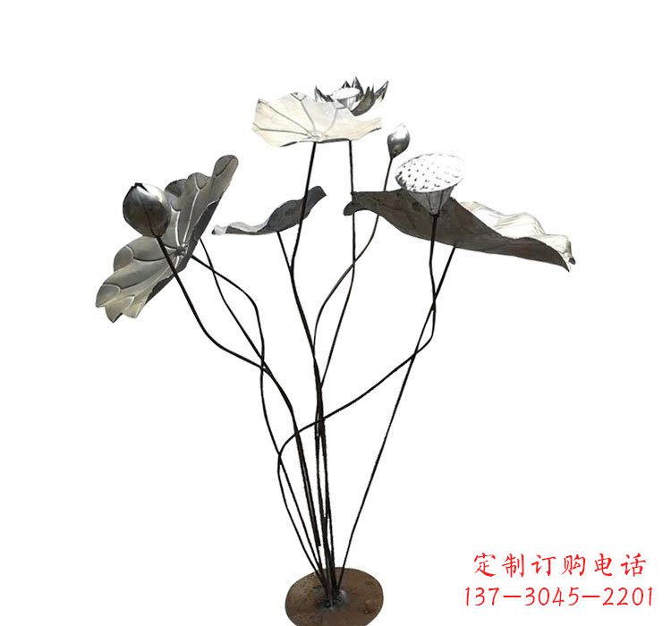常州不锈钢锻造莲花雕塑精美外形,长久耐用